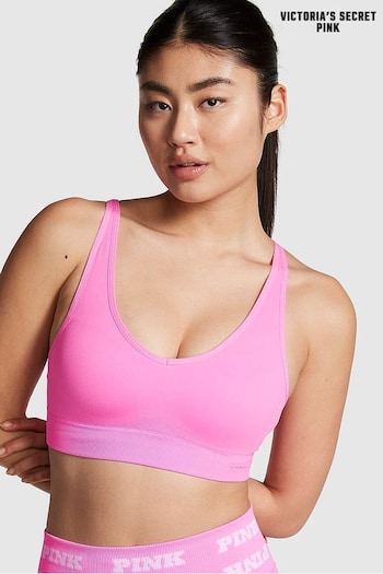 Victoria's Secret PINK Lola Pink Non Wired Lightly Lined Seamless Air Sports Bra (K79693) | £29