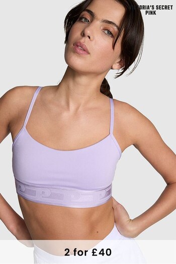 Victoria's Secret PINK Pastel Lilac Purple Non Wired Lightly Lined Sports Bra (K79718) | £25
