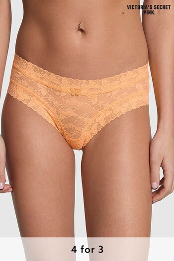 Victoria's Secret PINK Peach Jam Orange Cheeky Butterfly Lace Knickers (K79742) | £9