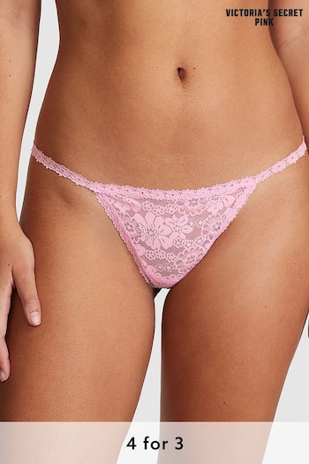 Victoria's Secret PINK Pink Bubble G String Lace Knickers (K79743) | £9