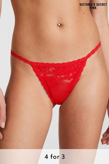 Victoria's Secret PINK Red Pepper G String Lace Knickers (K79778) | £9