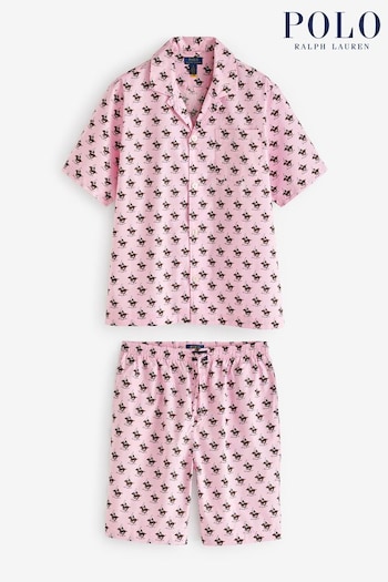 Polo Ralph Lauren All Over Pony Print Pyjama Shorts Set (K79819) | £115