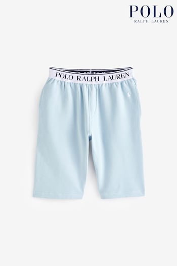 Polo lang Ralph Lauren Light Blue Jersey Logo Waistband Lounge Shorts (K79856) | £65