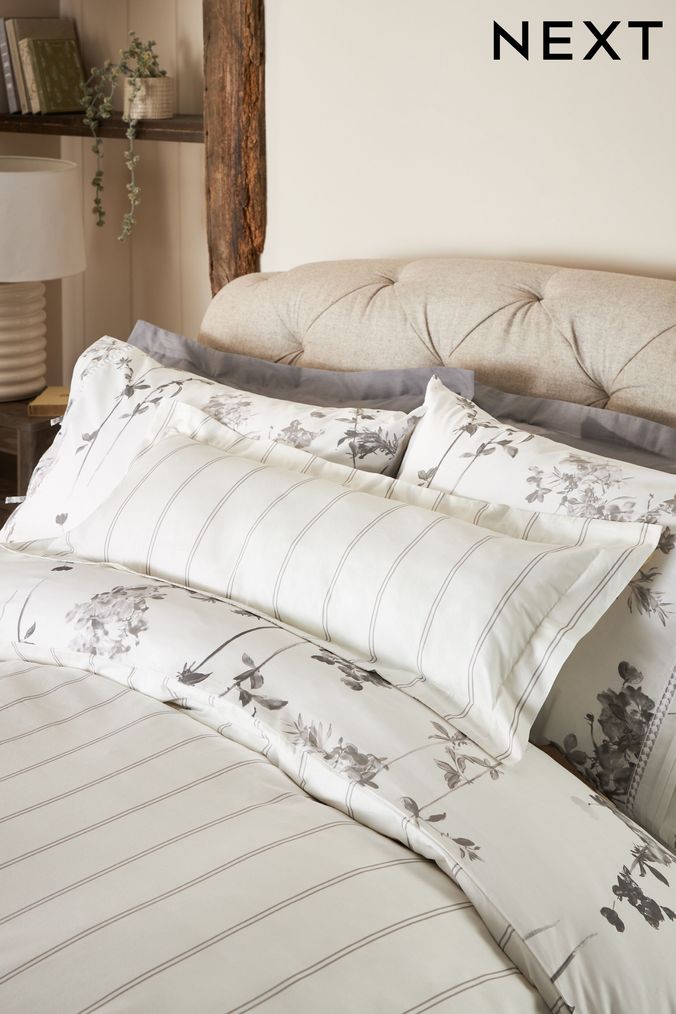 Buy Grey Pillow Cases Stripe Homeware Bedding Online Next UK