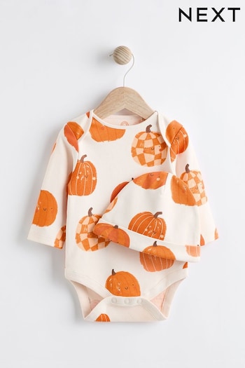 Orange Halloween Baby Bodysuit and Hat Set (K79904) | £8 - £9