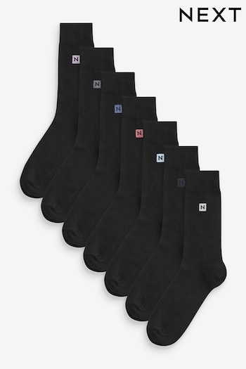 Light Logo 8 Pack Black Embroidered Lasting Fresh Socks 10 Pack (K79931) | £20