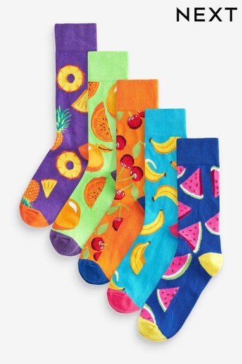 Bright Fruit Fun Pattern Socks 5 Pack (K79946) | £14