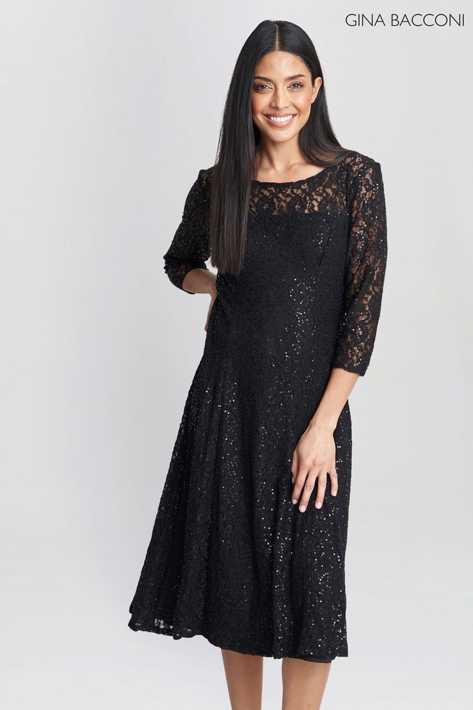 Vestidos gina bacconi hotsell outlet