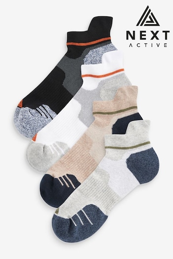 White/Neutral 4 Pack Active Cushioned Sports Trainers Socks 4 Pack (K80038) | £12