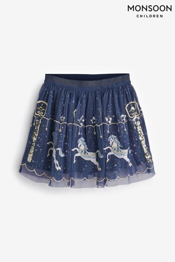 Monsoon Blue Disco Horse Skirt (K80040) | £28 - £32