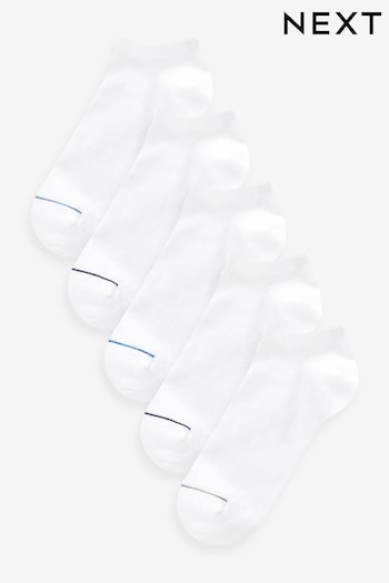 White 5 Pack Signature Modal Trainer Socks (K80058) | £10