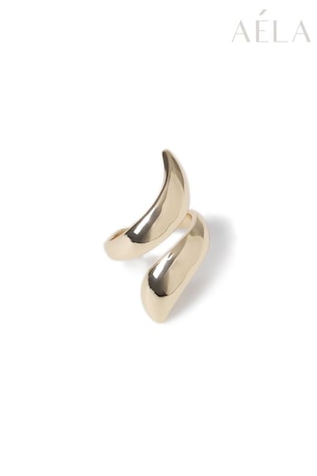 Aela Gold Tone Wrap Ring (K80070) | £10