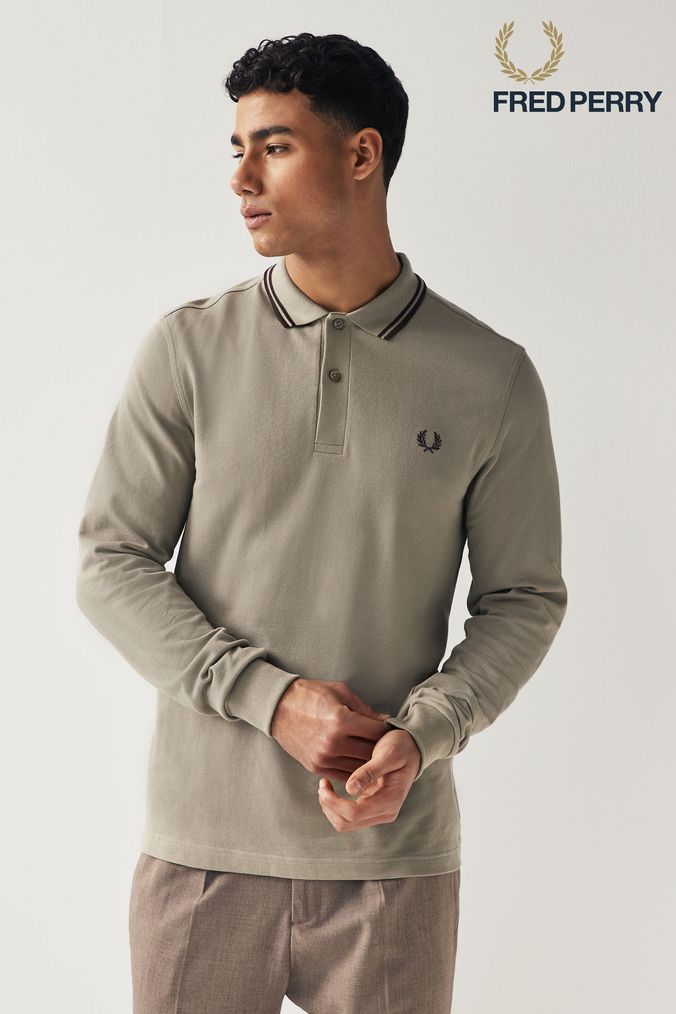 Long sleeve fred perry 2025 polo sale