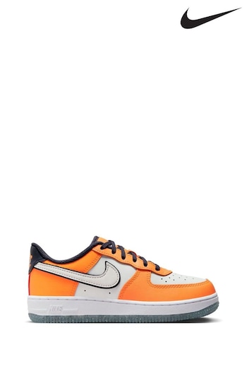Nike Orange Force 1 Low Trainers (K80239) | £55