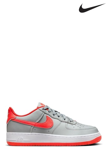 Nike laces Orange/Grey Air Force 1 Trainers (K80249) | £75