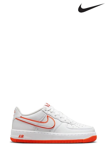 Nike laces White/Red Air Force 1 Trainers (K80265) | £75