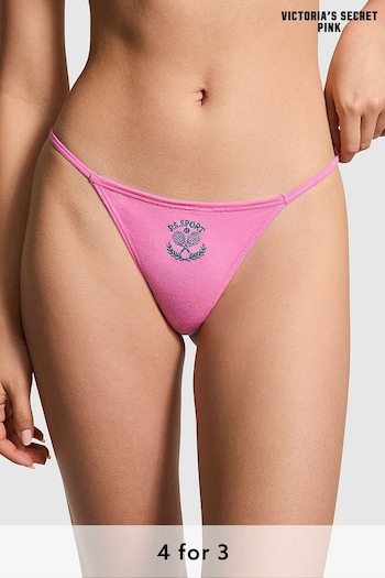 Victoria's Secret PINK Fuchsia Pink Tennis G String Cotton Knickers (K80561) | £9