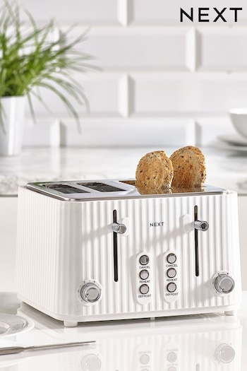 White Sleek 4 Slice Toaster (K80569) | £42