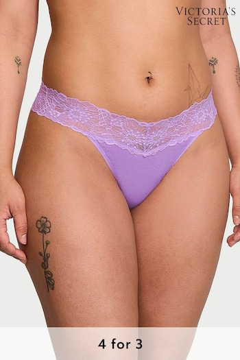 Victoria's Secret Purple Paradise Flower Power Band Thong Knickers (K80631) | £9