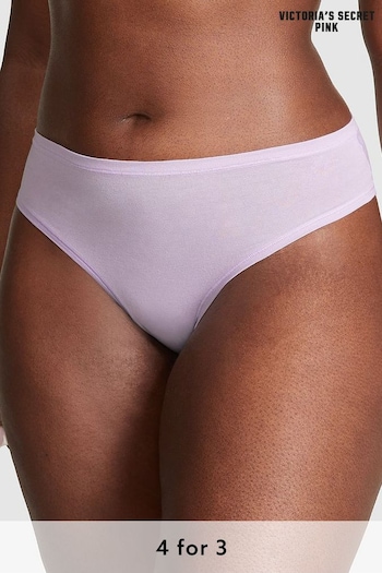Victoria's Secret PINK Pastel Lilac Purple Cheeky Cotton Thong Knickers (K80652) | £9