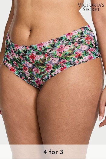 Victoria's Secret Black Tropical Cheeky Posey Lace Knickers (K80664) | £9