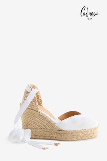 Castaner Chiara Wedge White Sandals (K80696) | £120