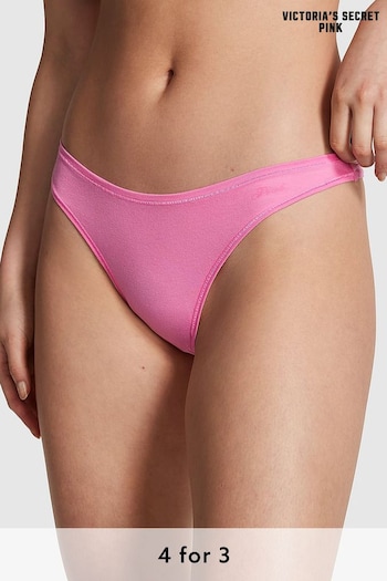 Victoria's Secret PINK Fuchsia Pink Thong Cotton Knickers (K80720) | £9