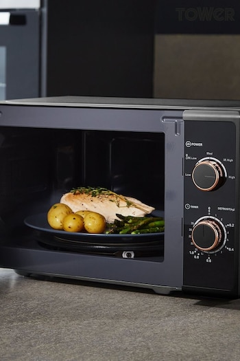 Tower Black Cavaletto 20L Manual Microwave (K80756) | £120