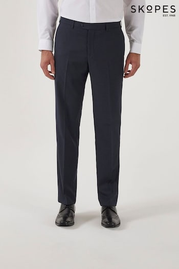 Skopes Romulus Navy Blue Tailored Fit Sustainable Suit Trousers (K80766) | £49