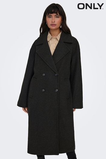 ONLY Black Tailored Double Breasted Coat (K81144) | £80