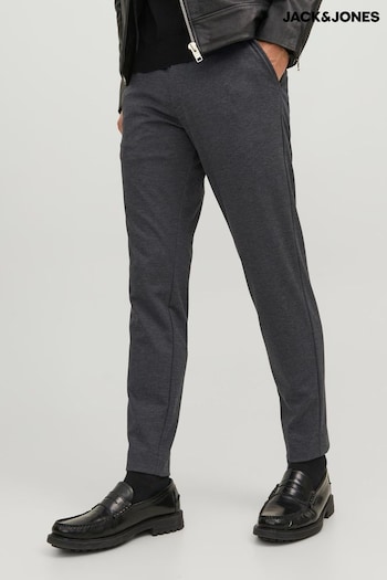 JACK & JONES Grey Stretch Slim Leg Chino Trousers (K81148) | £30