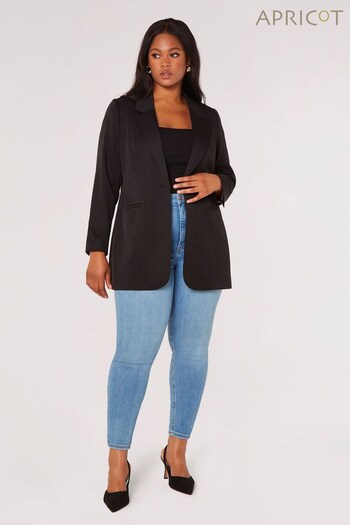 Apricot Black Tailored One Button Blazer (K81154) | £65