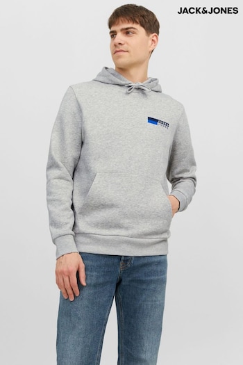 JACK & JONES Light Grey Small Logo Hoodie (K81161) | £36