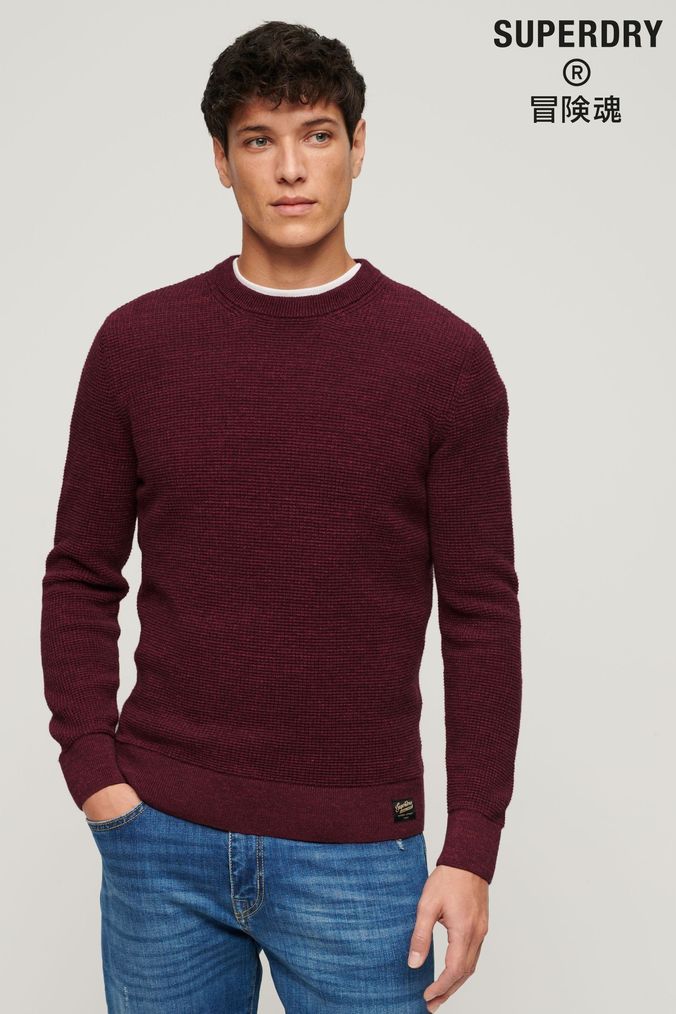 Buy Men s Superdry Red Jumpers Online Next UK