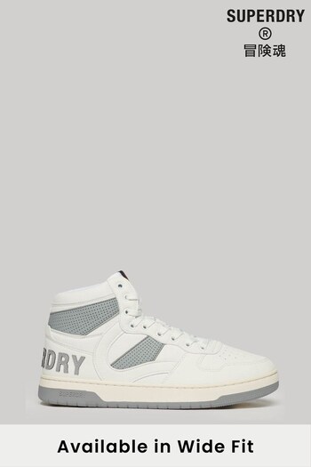Superdry White Vegan Jump High Top Trainers (K81232) | £75