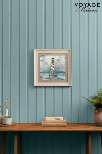 Voyage Maison Birch Lighthouse Sunset Framed Print (K81318) | £55
