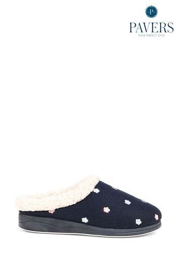 Pavers Blue Casual Full Slippers (K81325) | £22