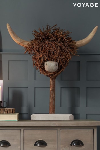 Voyage Maison Highland Cow Willow Wooden Sculpture (K81364) | £120