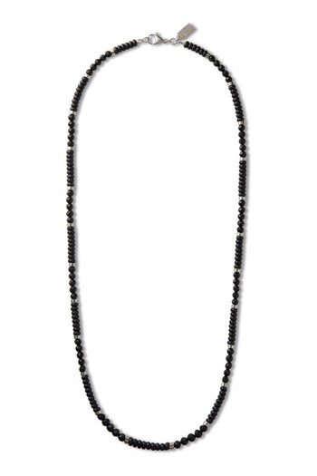 Orelia & Joe Black Agate Beaded Necklace (K81383) | £32