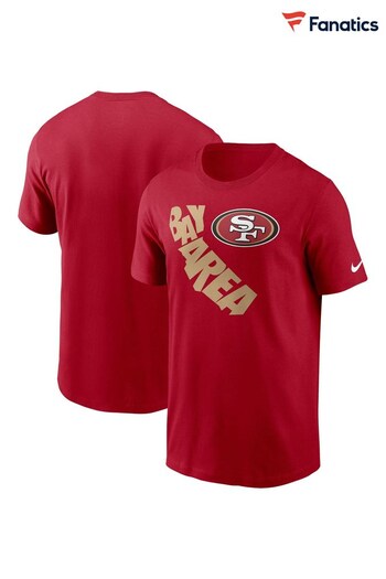 Fanatics Red NFL San Francisco 49ers Local Essential Cotton T-Shirt (K81615) | £28