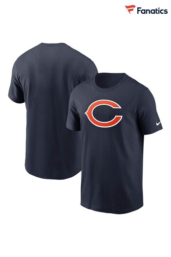 Fanatics Mens Blue NFL Chicago Bears Logo Essential T-Shirt (K81641) | £28