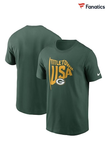 Fanatics Green NFL Bay Packers Local Essential Cotton T-Shirt (K81665) | £28