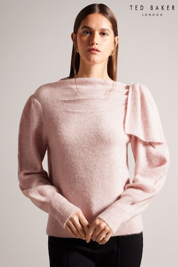 Ted Baker Pink Larbow Statement Bow Sweater (K81696) | £135