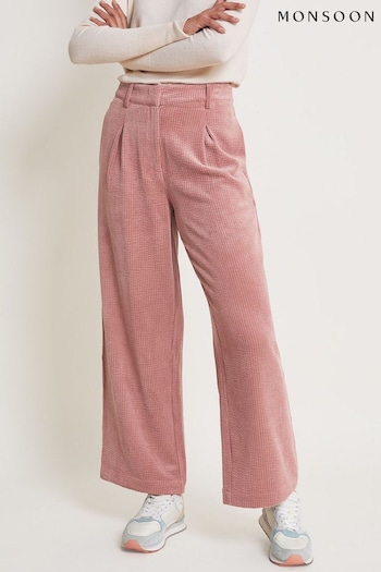Monsoon Pink Serena Wide Leg Cord Trousers (K81735) | £70