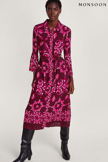 Monsoon Purple Joanna Shirt Dress (K81742) | £75