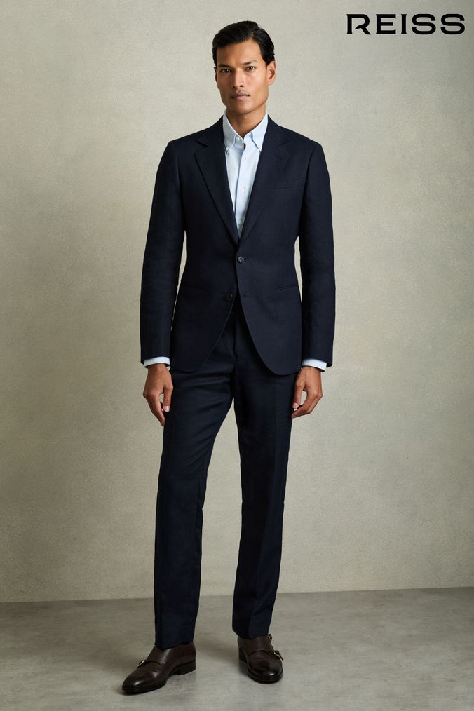 Reiss light blue suit store