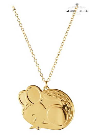 Georg Jensen Gold Christmas Collectibles 2023 Mouse Ornament 18KT Gold Plated (K81782) | £18