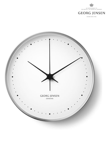 Georg Jensen Henning Koppel Wall Clock Steel and White 30 CM (K81807) | £411