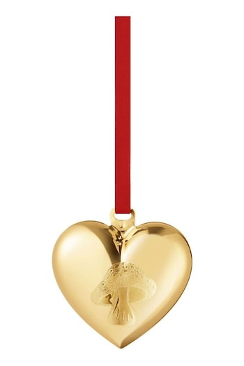 Georg Jensen Gold Christmas Collectibles 2023 Heart 18KT Gold Plated (K81817) | £29