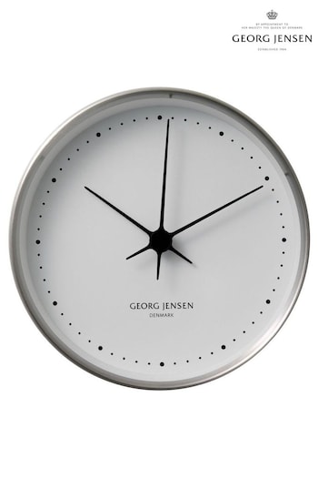 Georg Jensen Henning Koppel Clock Steel and White  10 (K81822) | £98